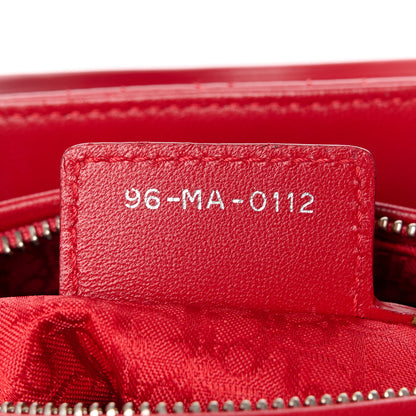 Christian Dior Lambskin Cannage Medium Lady Dior Red 7 of 10