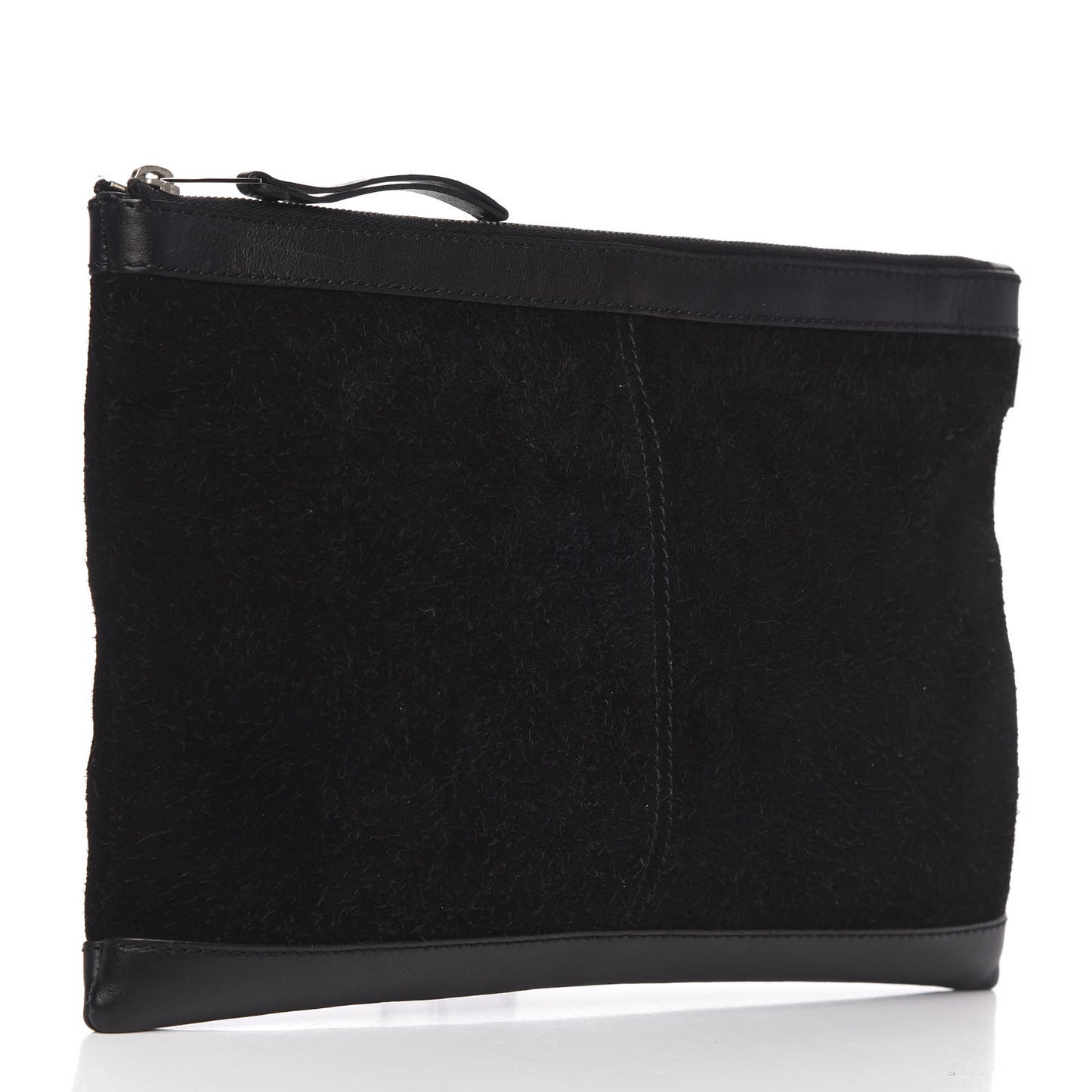 Suede Arena Lambskin Classic Hardware City Medium Pouch Black