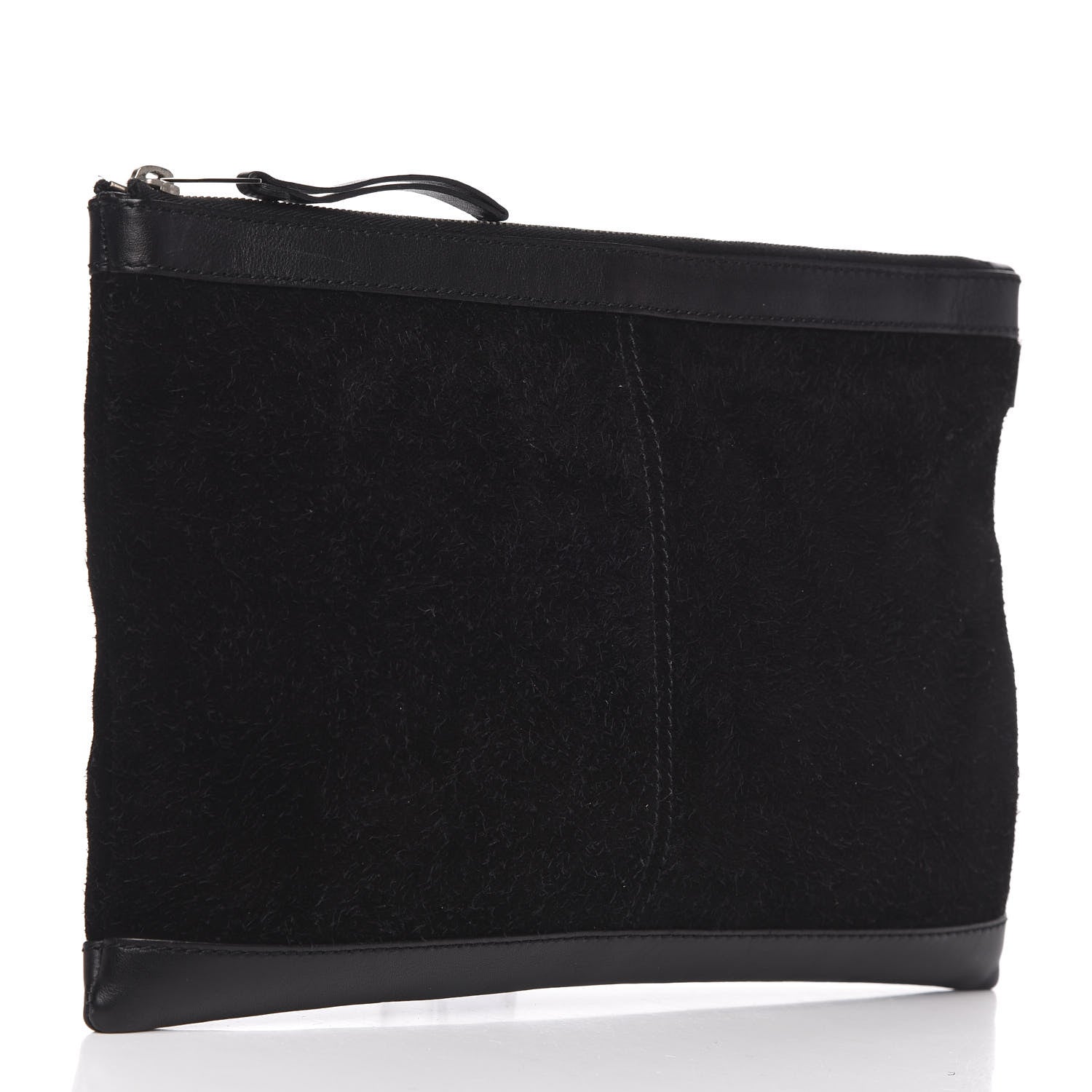 Balenciaga Suede Arena Lambskin Classic Hardware City Medium Pouch Black 3 of 9