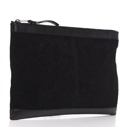 Balenciaga Suede Arena Lambskin Classic Hardware City Medium Pouch Black 3 of 9
