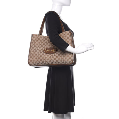 Gucci Monogram Horsebit 1955 Tote Bag Beige Brown Sugar 2 of 10