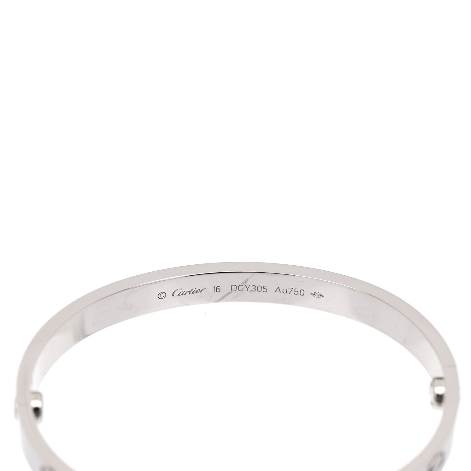 Cartier 18K White Gold LOVE Bracelet 16 4 of 6