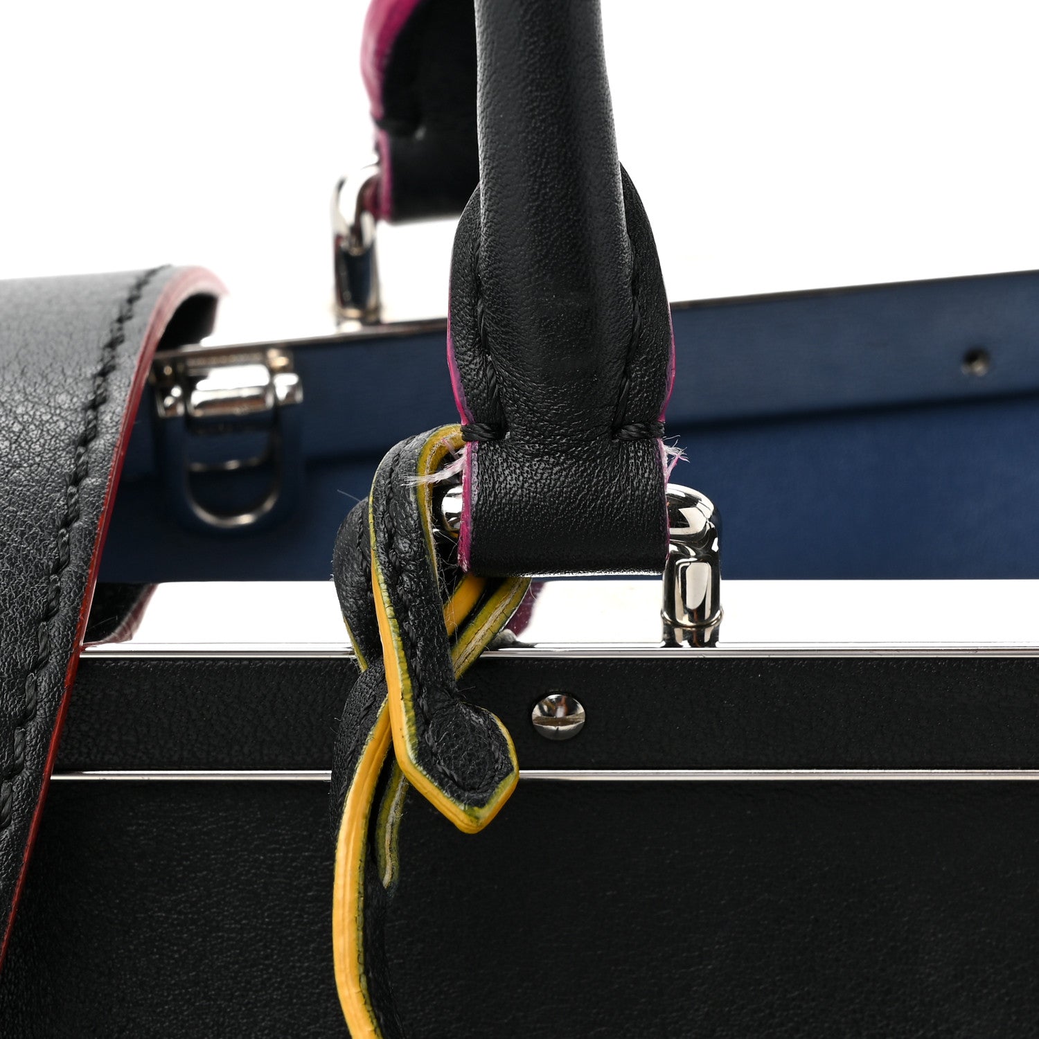 Fendi Vitello Dolce Shiny Nappa Petite 3Jours Tote Black Iris 14 of 21