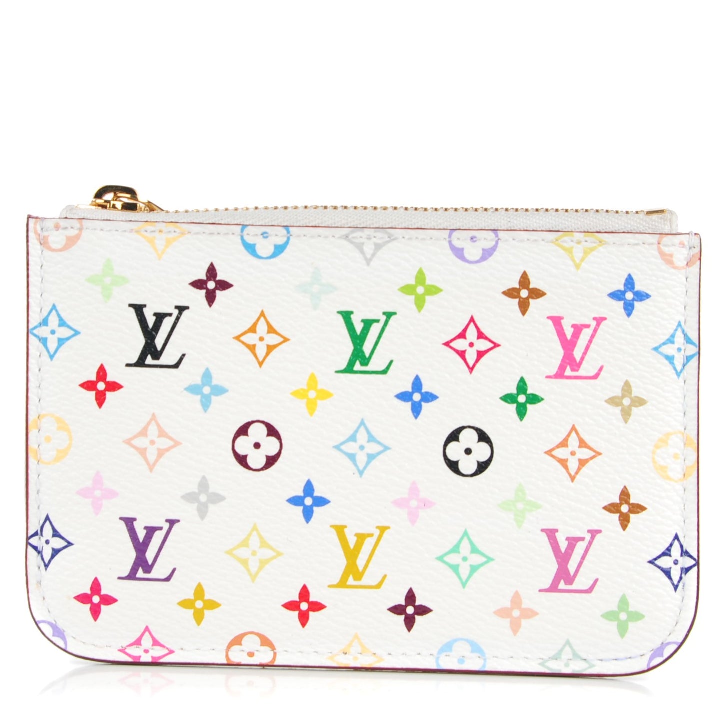 Monogram Multicolor Key Pouch White Litchi