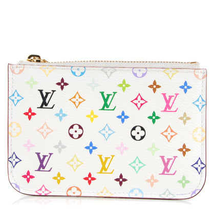 Louis Vuitton Monogram Multicolor Key Pouch White Litchi 1 of 7