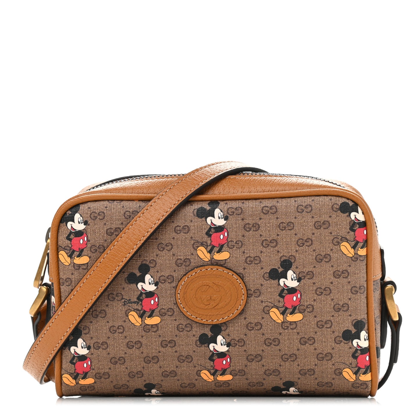 X DISNEY Mini Vintage GG Supreme Monogram Mickey Mouse Shoulder Bag Beige Vintage Sun Oil