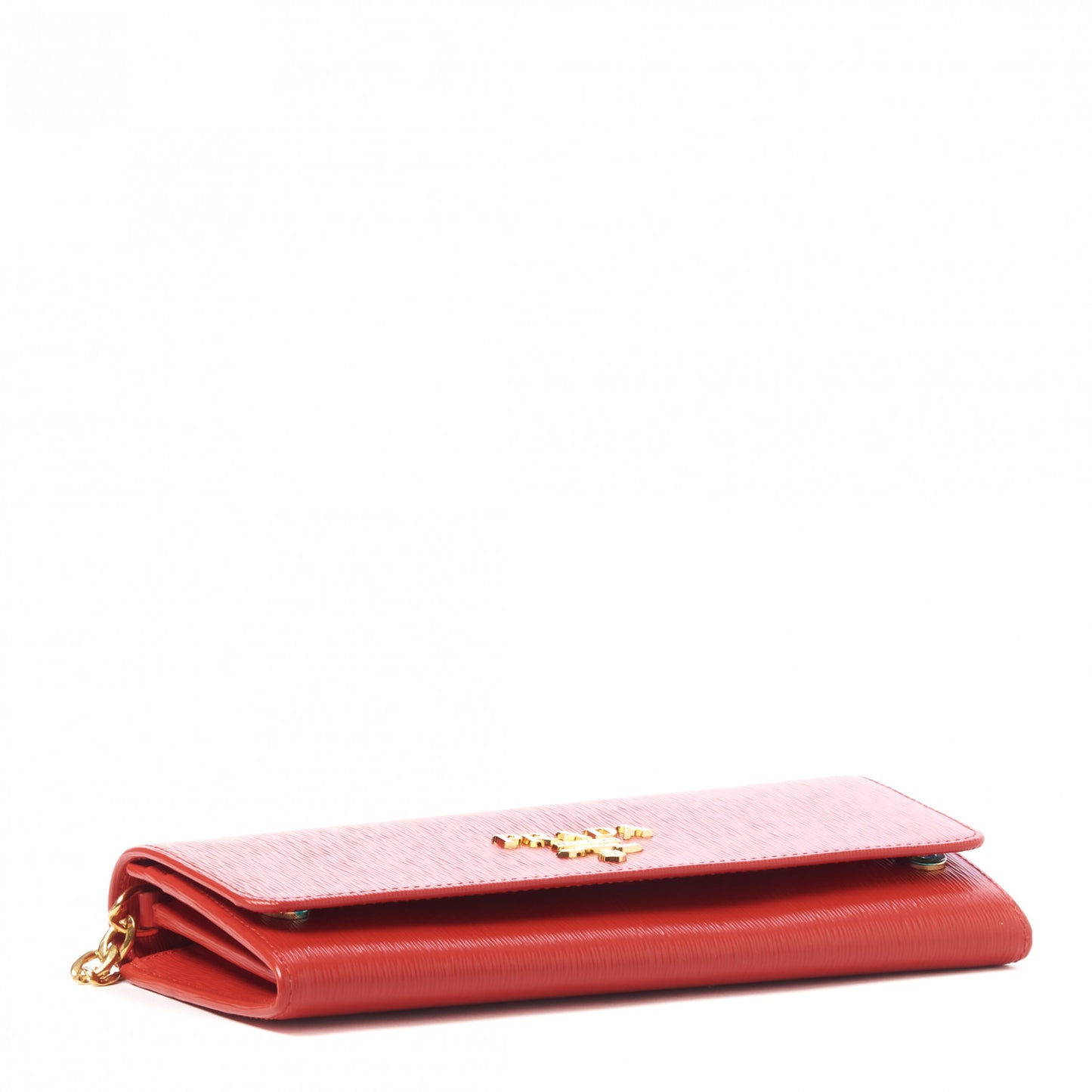 Vitello Move Metal Oro Chain Wallet Lacca
