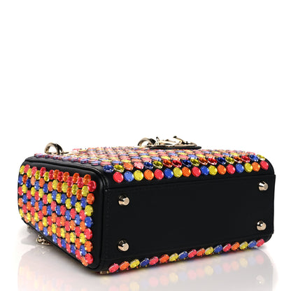 Christian Dior Sequin Calfskin Mini Lady Dior Black Multicolor 4 of 10