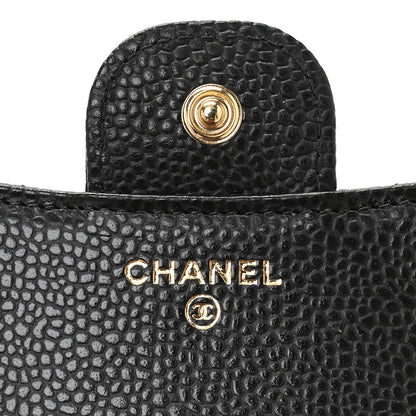 Chanel Caviar Quilted Compact Flap Wallet Black 6 of 9