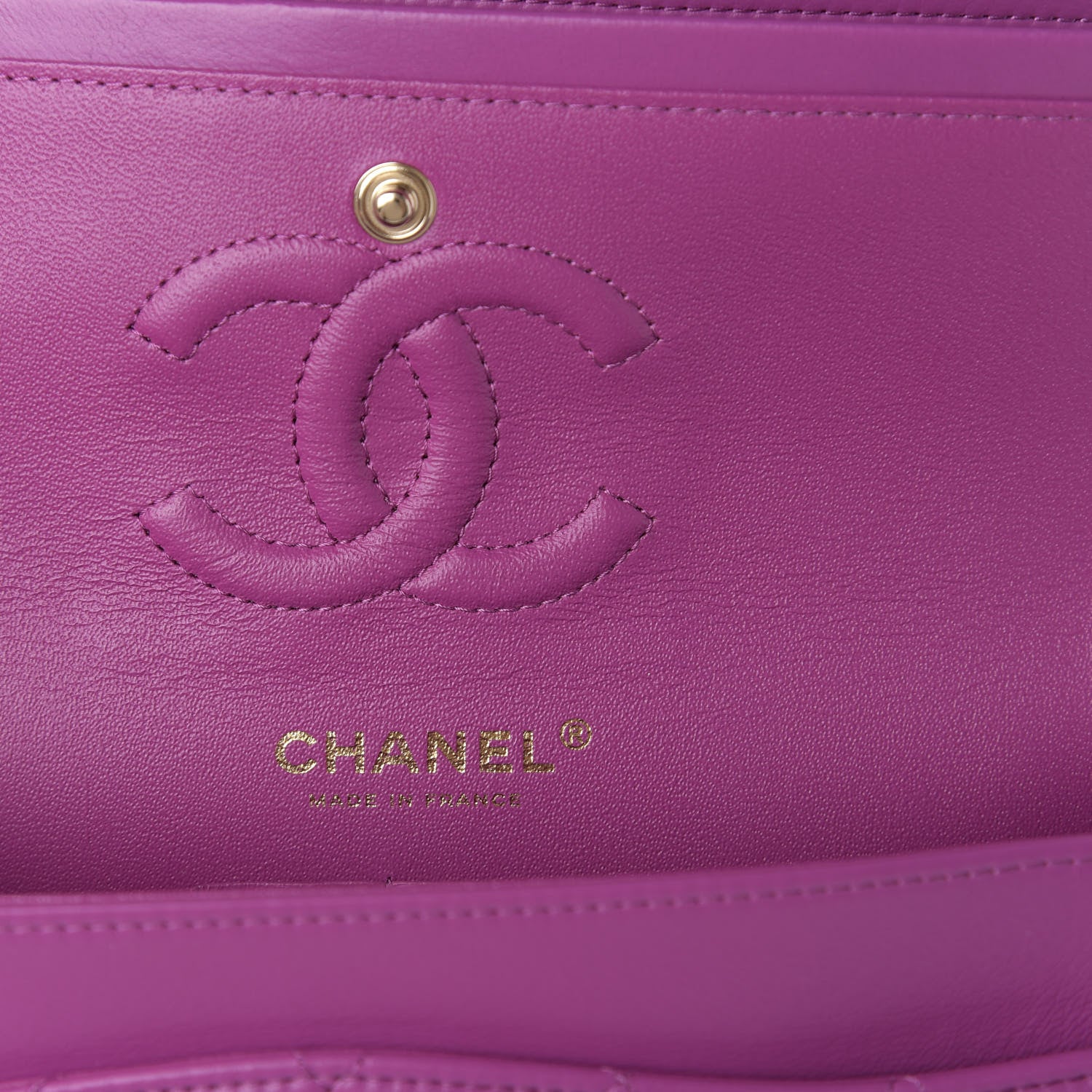 Chanel Lambskin Quilted Small Double Flap Purple 7 of 12