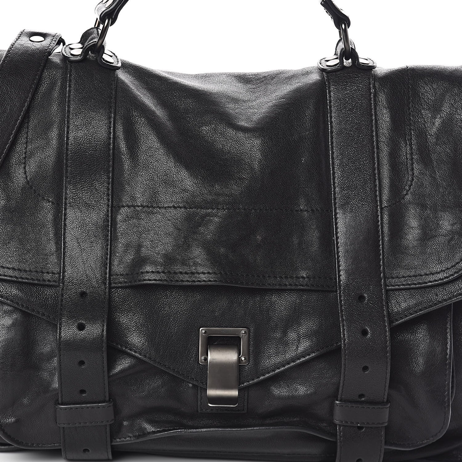 Proenza Schouler Lambskin PS1 Large Satchel Black 8 of 10