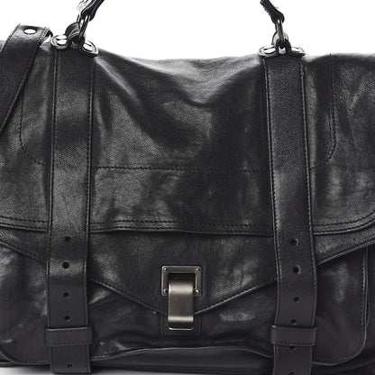 Proenza Schouler Lambskin PS1 Large Satchel Black 8 of 10