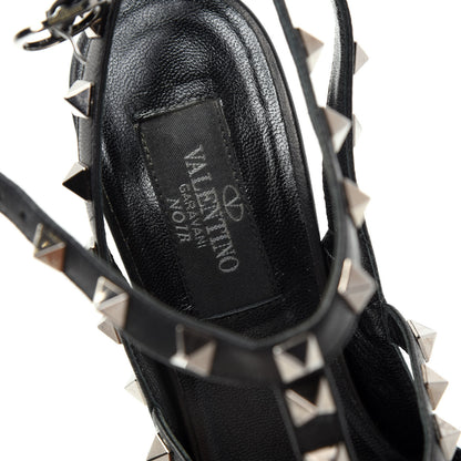 Valentino Garavani Patent Rockstud Ankle Strap Pumps 37 Black 8 of 11