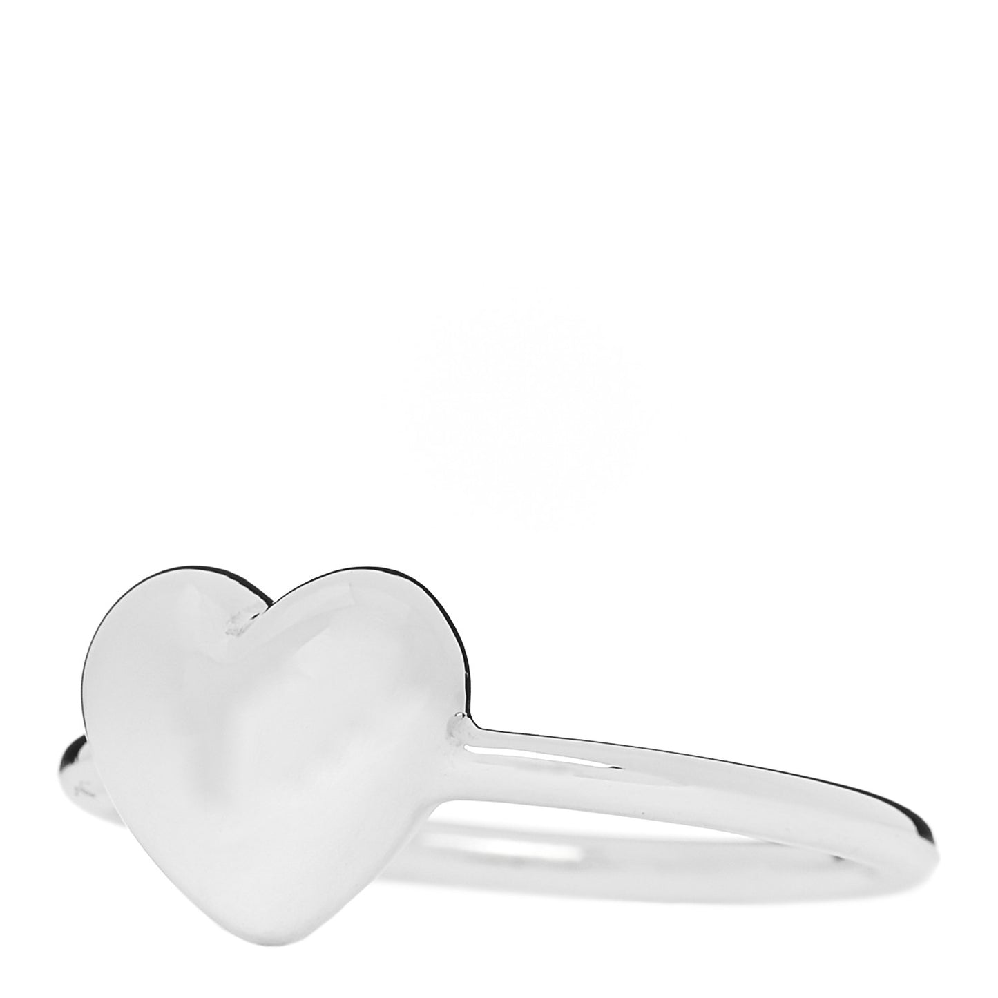 Sterling Silver Heart Puff Ring 53 6.5