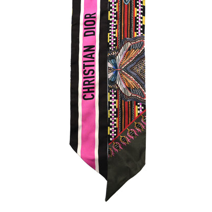 Christian Dior Silk Mitzah Scarf Pink 2 of 3