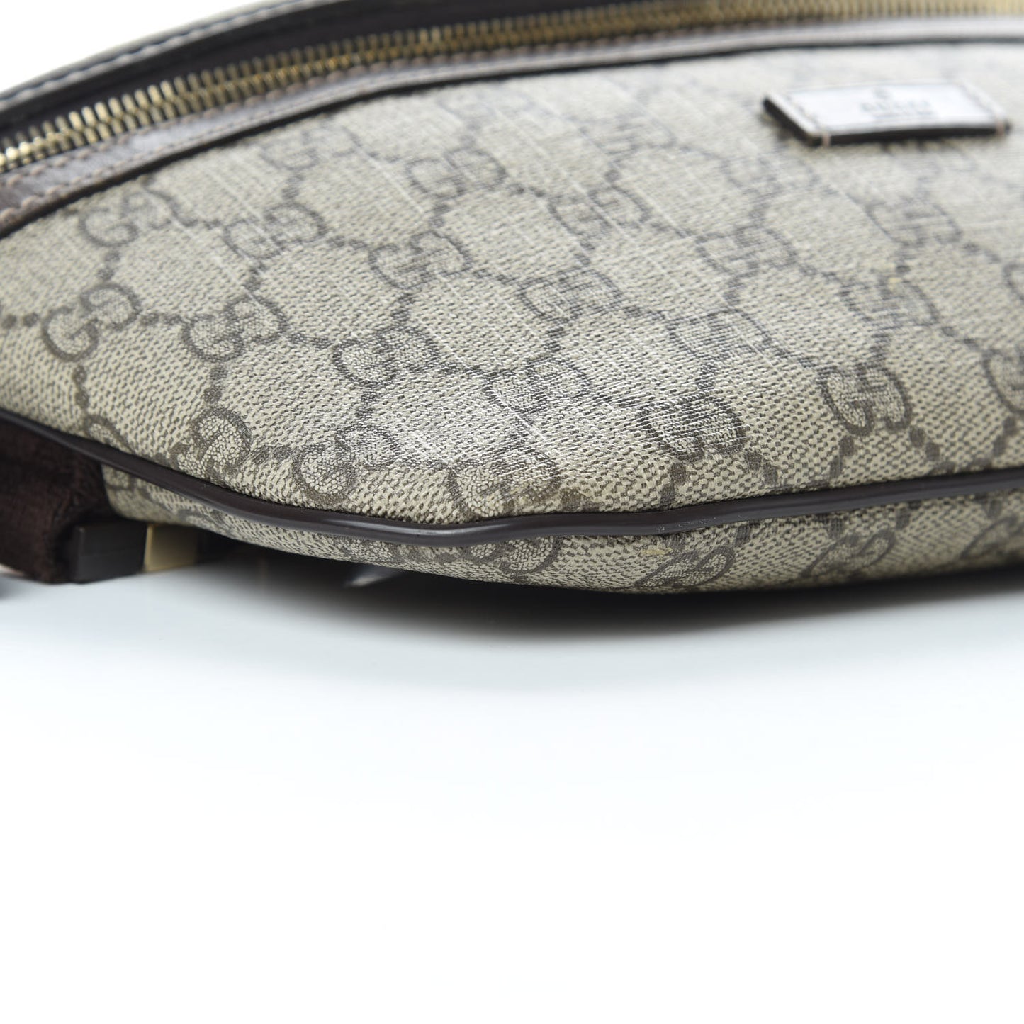 GG Supreme Monogram Belt Bag Dark Brown