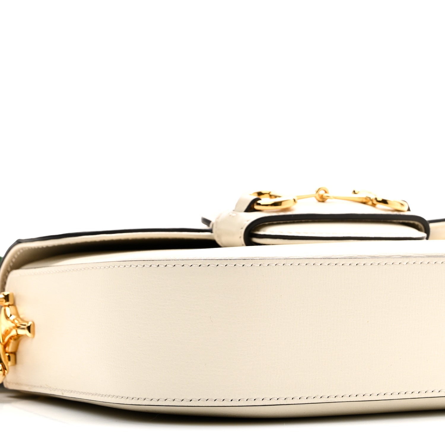 Gucci Azalea Calfskin Web Mini Horsebit 1955 Shoulder Bag Mystic White 10 of 11
