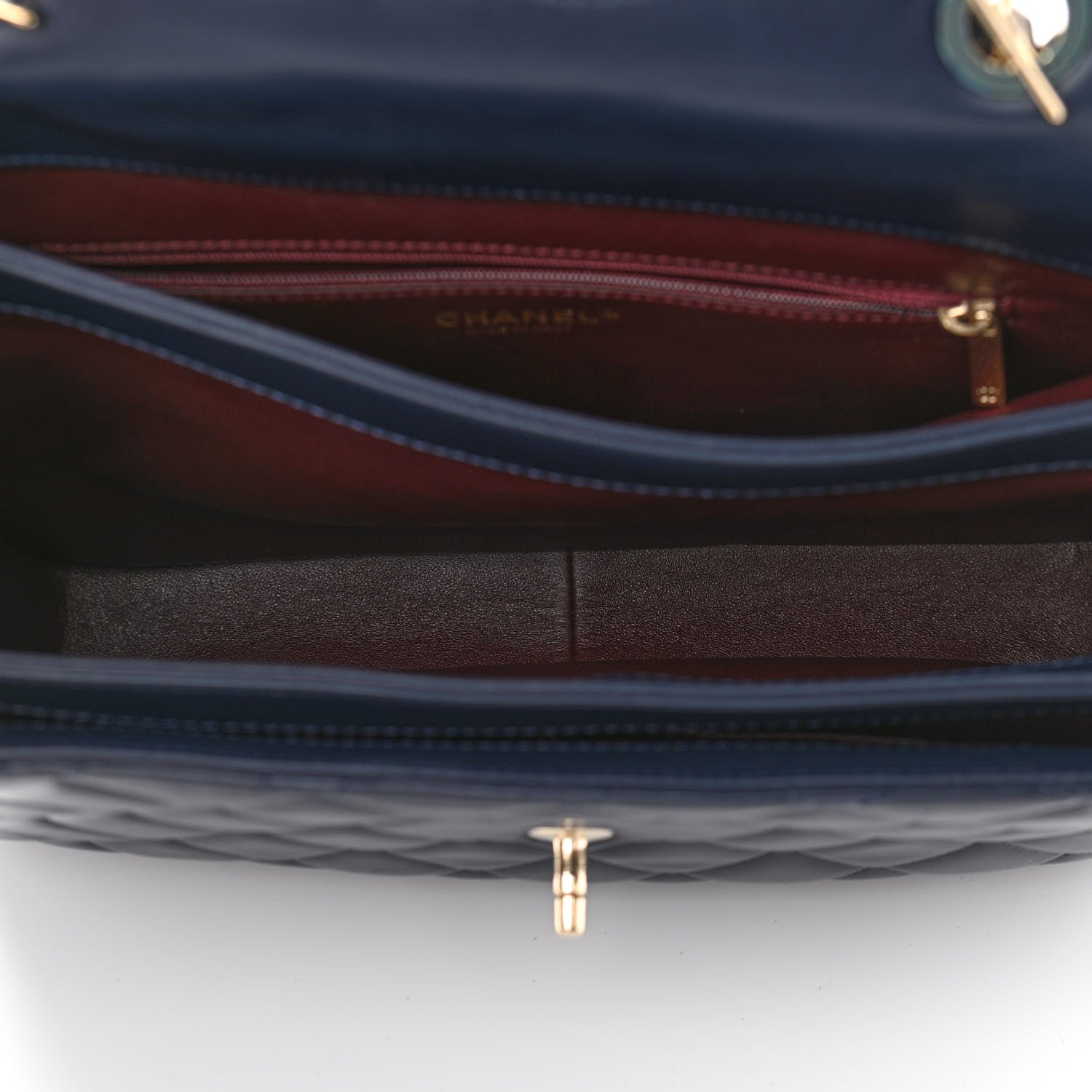 Chanel Lambskin Quilted Large Trendy CC Flap Dual Handle Bag Navy Blue 5 of 10