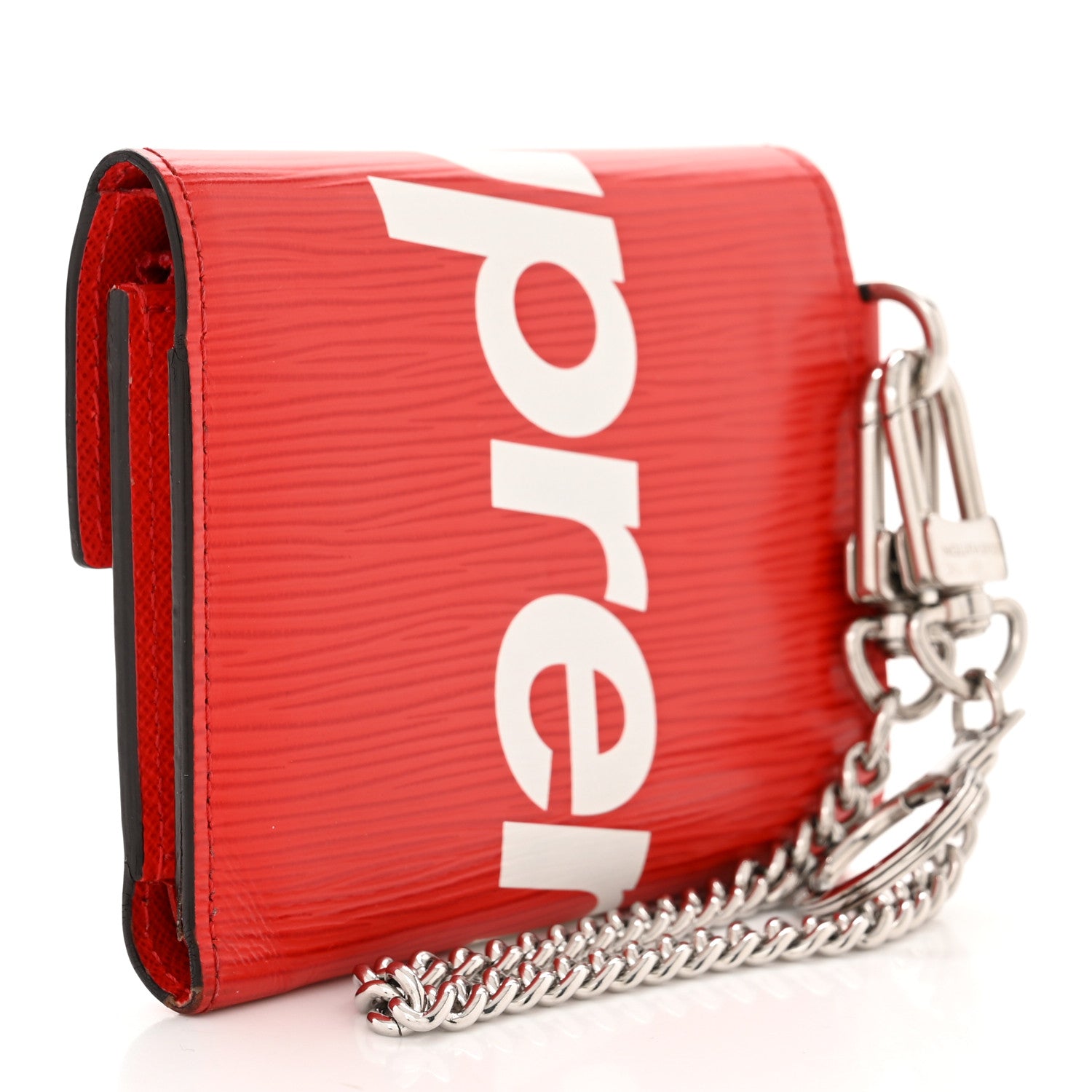 Louis Vuitton X SUPREME Epi Chain Wallet Red 2 of 9