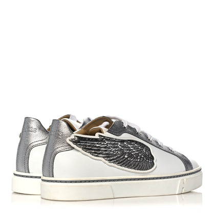 Hermes Calfskin Epsom Womens Velvet Sneakers 37 White Silver 4 of 11