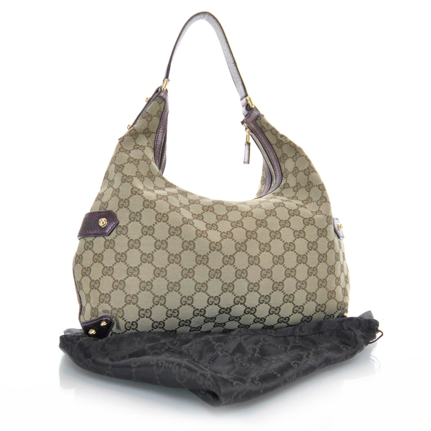 Gucci Monogram Horsebit Chain Hobo 3 of 9