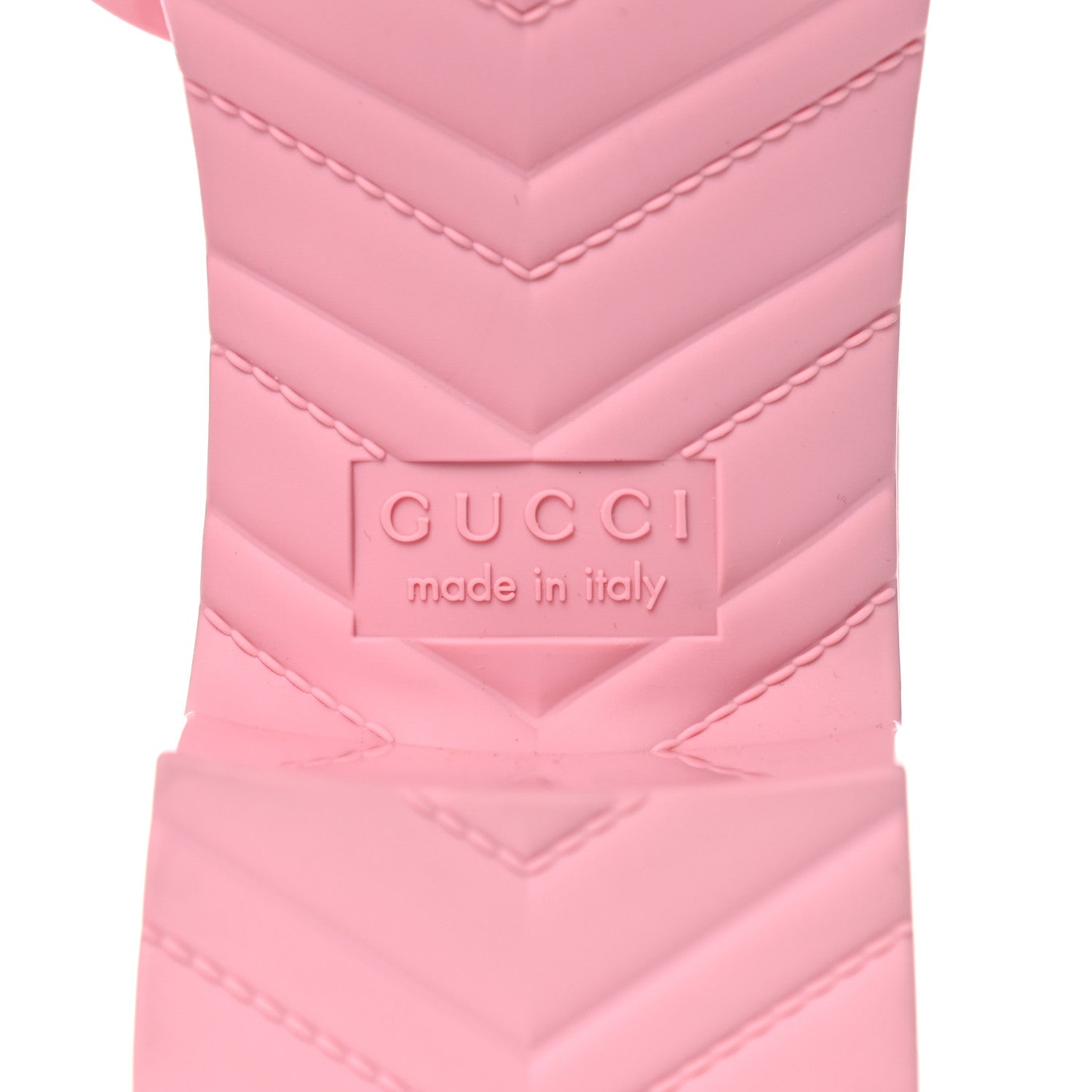 Gucci Rubber Gucci Logo Womens Platform 20/60mm Slide Sandals 36 Wild Rose 6 of 13