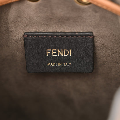 Fendi Vitello Cristallo Nature F is Fendi FF 1974 Embossed Mini Mon Tresor Bucket Bag Cuoio 6 of 14
