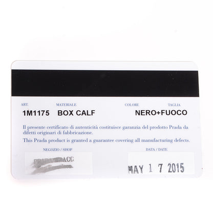 Prada Box Calfskin Envelope Wallet Black Fuoco 10 of 10