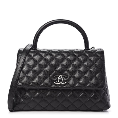 Chanel Caviar Quilted Small Coco Handle Flap So Black 1 of 11