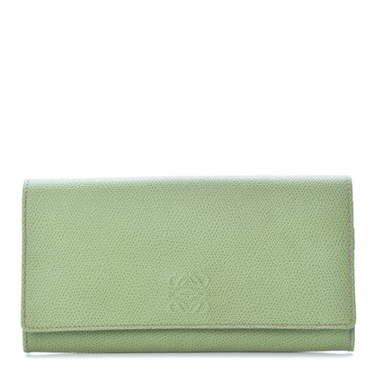 Loewe Grained Calfskin Continental Wallet Green 1 of 9