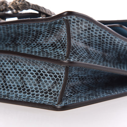Gucci Snakeskin Blind For Love Embroidered Small Dionysus Shoulder Bag Ultramarine Multicolor 7 of 10