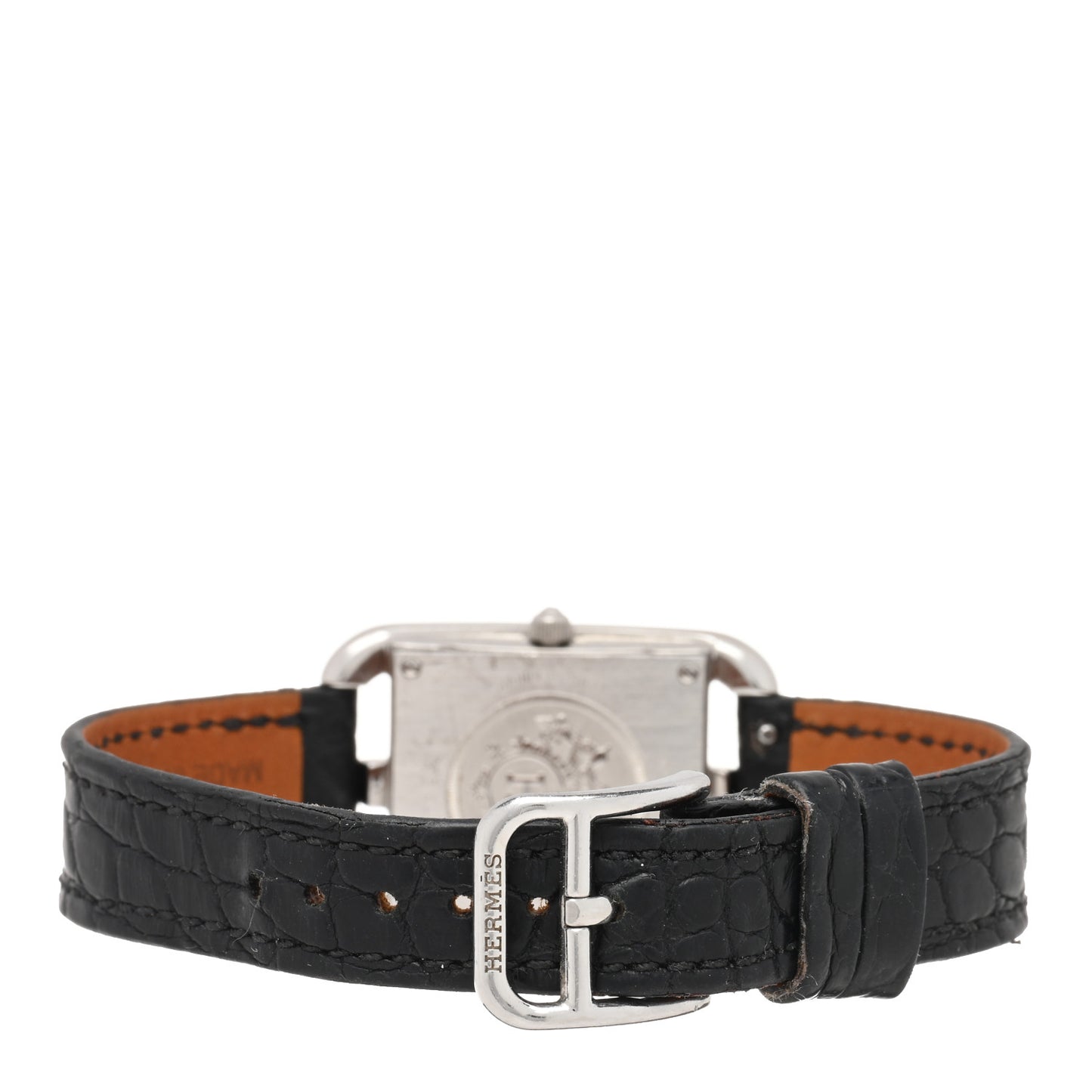 Stainless Steel Alligator 23mm Cape Cod Quartz Watch Noir