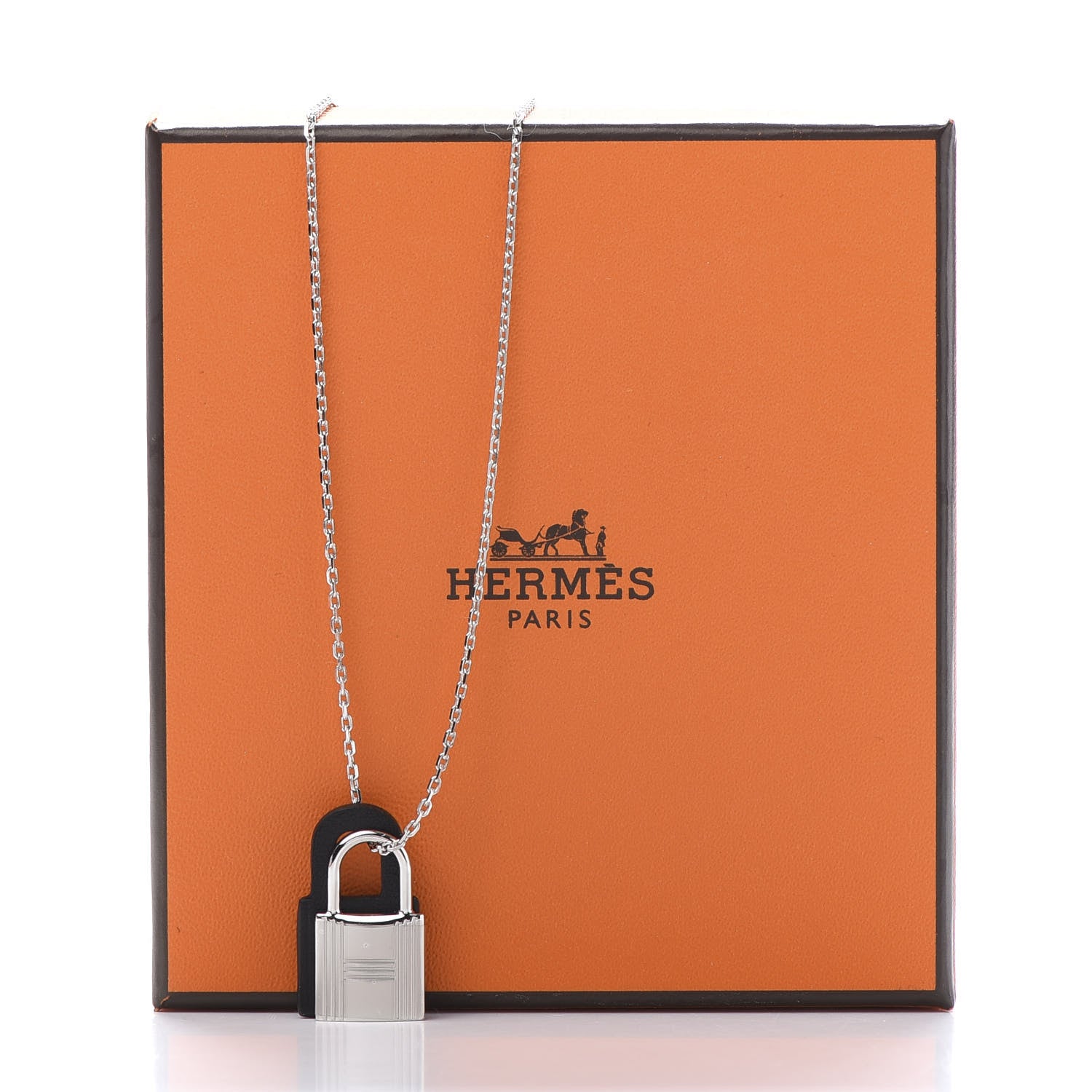 Hermes Swift Small O'Kelly Pendant Necklace Black 8 of 8
