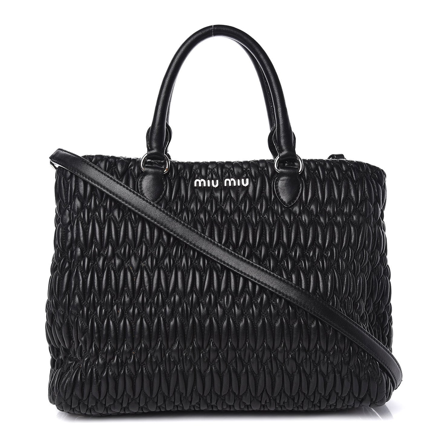 Nappa Matelasse Tote Black