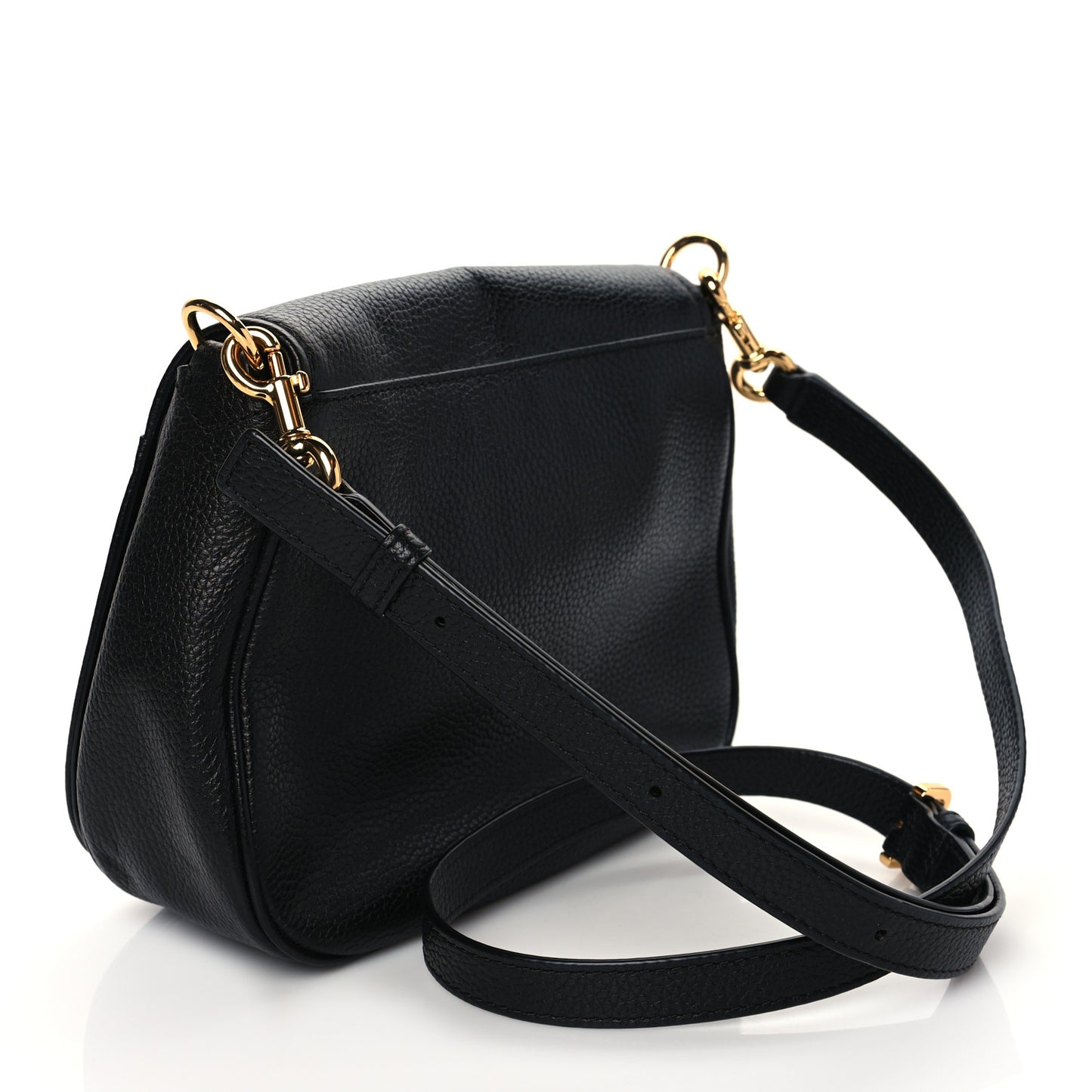 Calfskin Empire City Messenger Crossbody Black