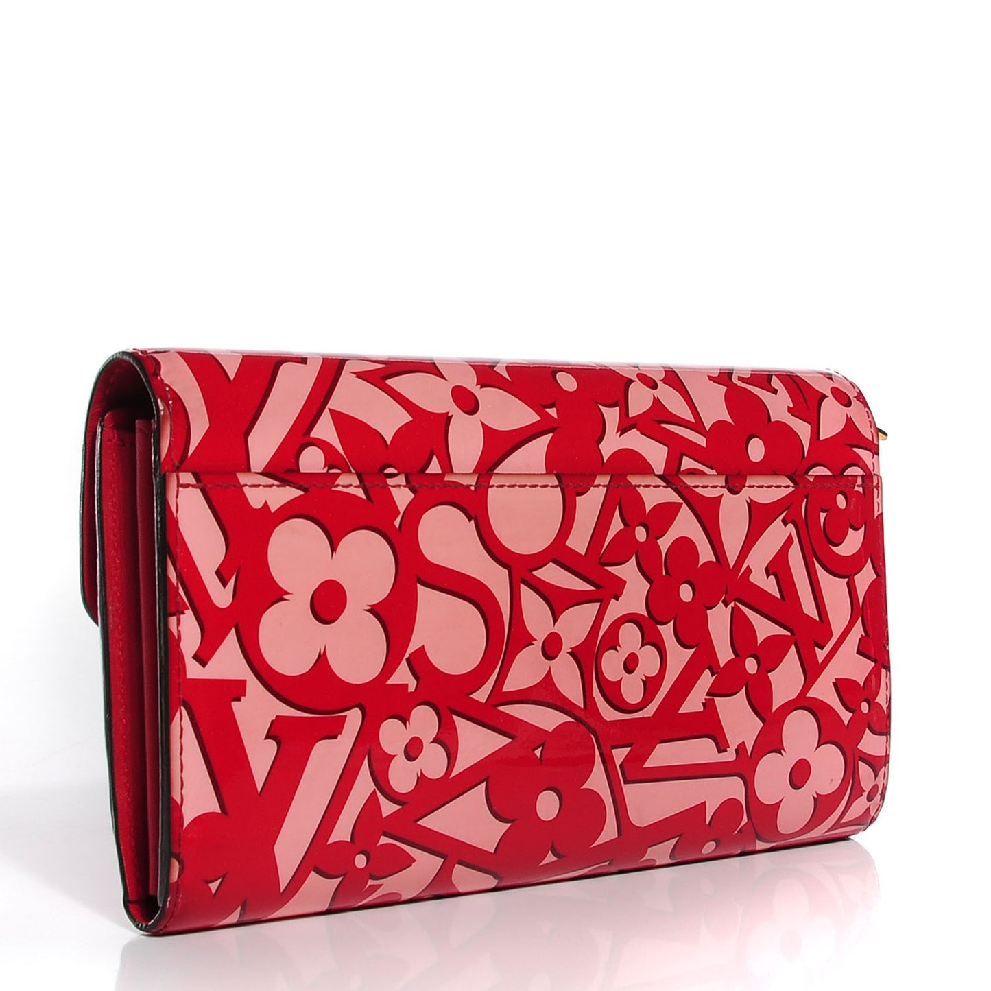 Patent Sweet Monogram Sarah Wallet Pomme D'Amour