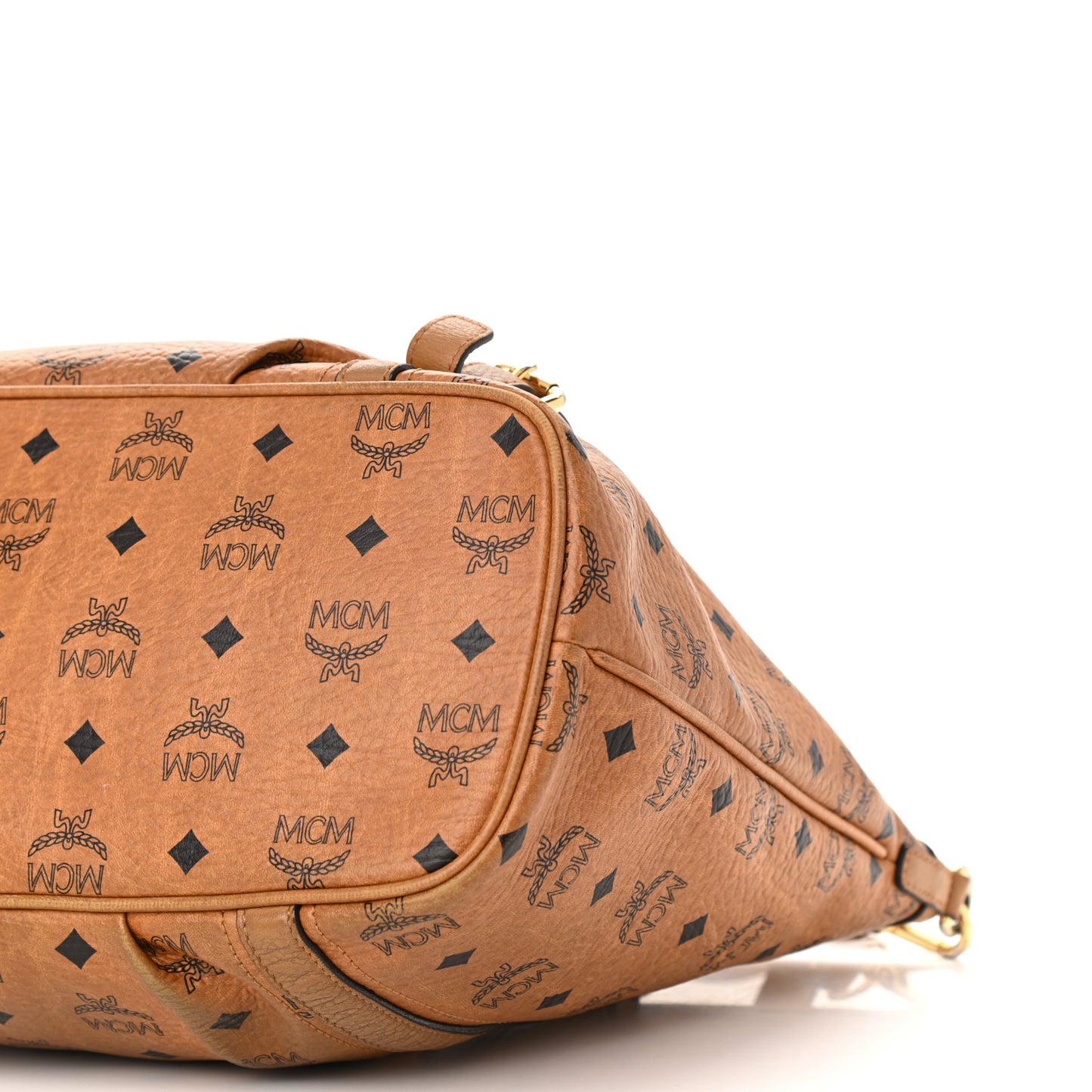 Visetos Studded Medium Essentials Shopper Tote Cognac