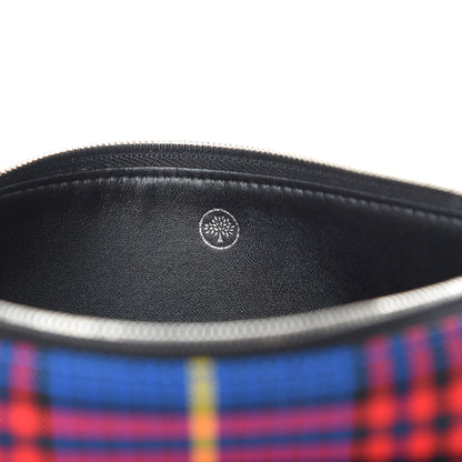 Mulberry Tartan Check Large Pouch With Chain Porcelain Blue 6 of 11