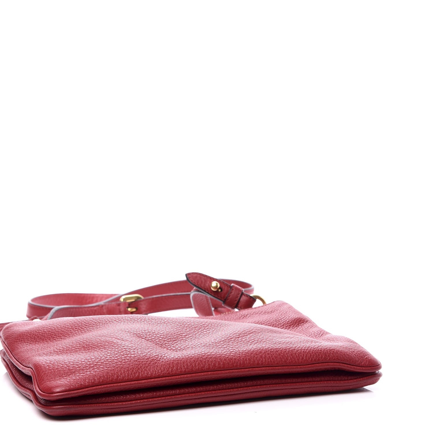 Prada Vitello Daino Double Zip Crossbody Bag Rosso 3 of 11