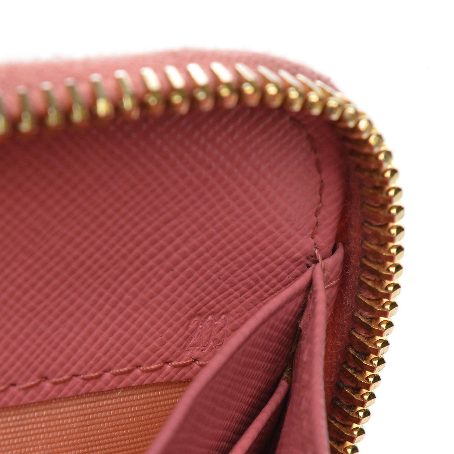 Prada Saffiano Metal Zip Around Wallet Geranio 7 of 11