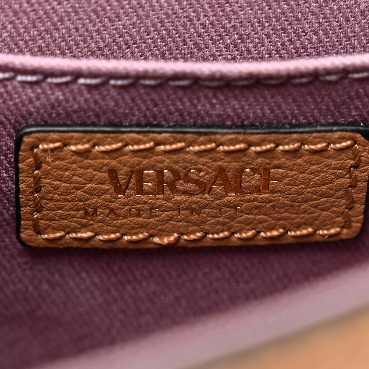 Grained Calfskin La Medusa Flap Shoulder Bag Brown