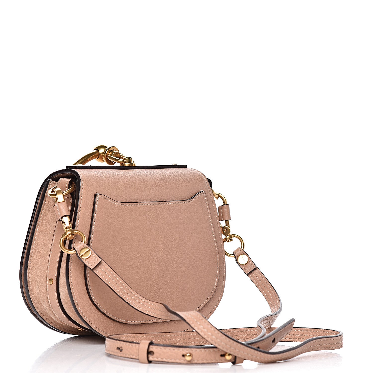 Chloe Calfskin Suede Small Nile Bracelet Bag Biscotti Beige 3 of 13