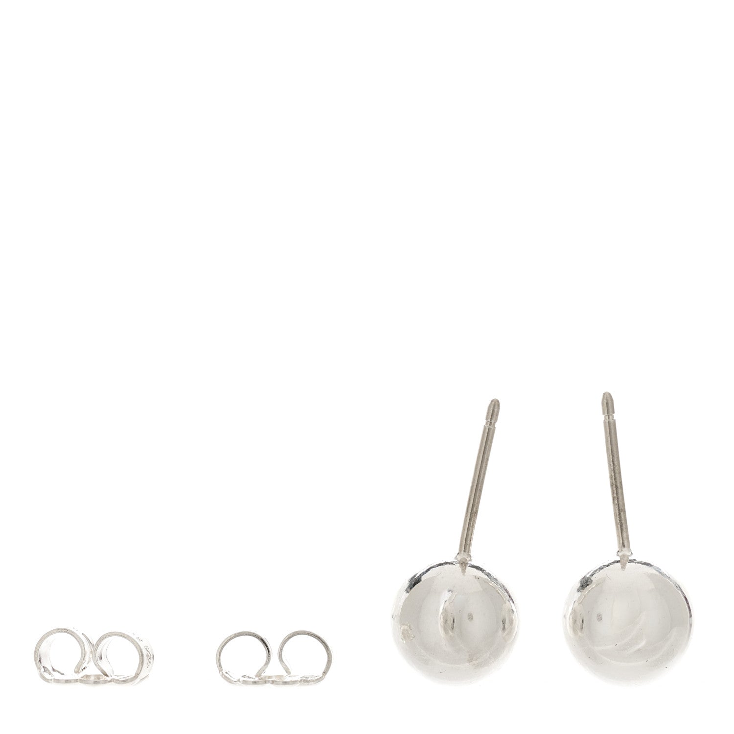 Tiffany Sterling Silver 8mm HardWear Ball Earrings 3 of 4