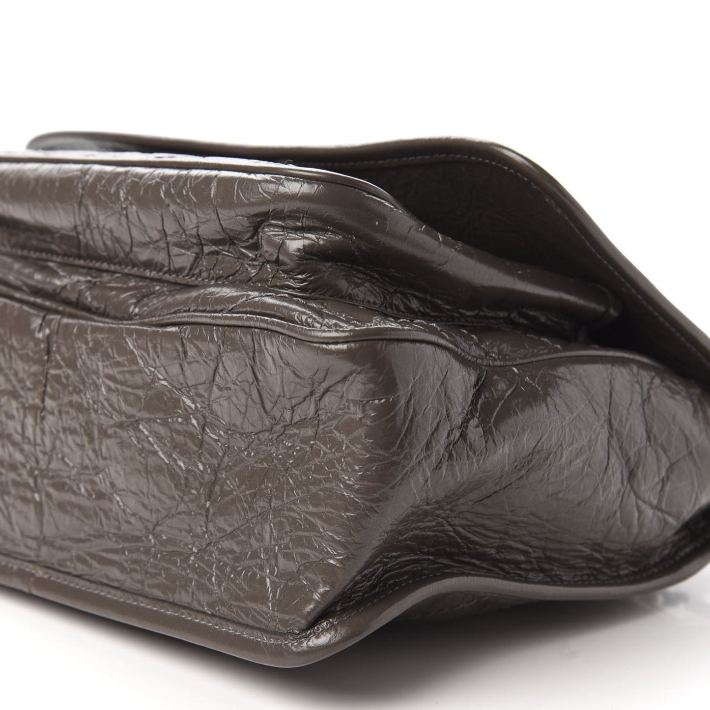 Crinkled Calfskin Matelasse Monogram Medium Niki Chain Satchel Storm
