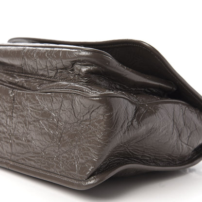 Saint Laurent Crinkled Calfskin Matelasse Monogram Medium Niki Chain Satchel Storm 7 of 9
