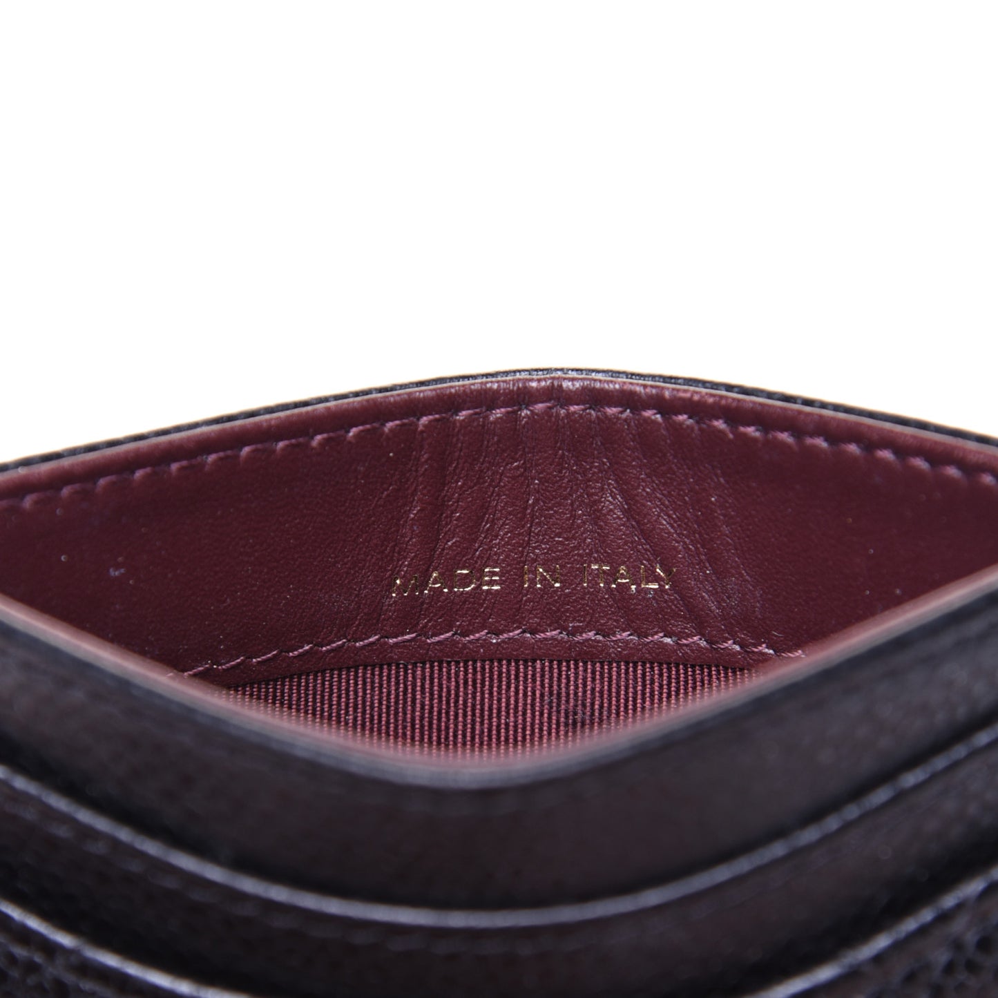 Caviar Quilted Card Holder Black
