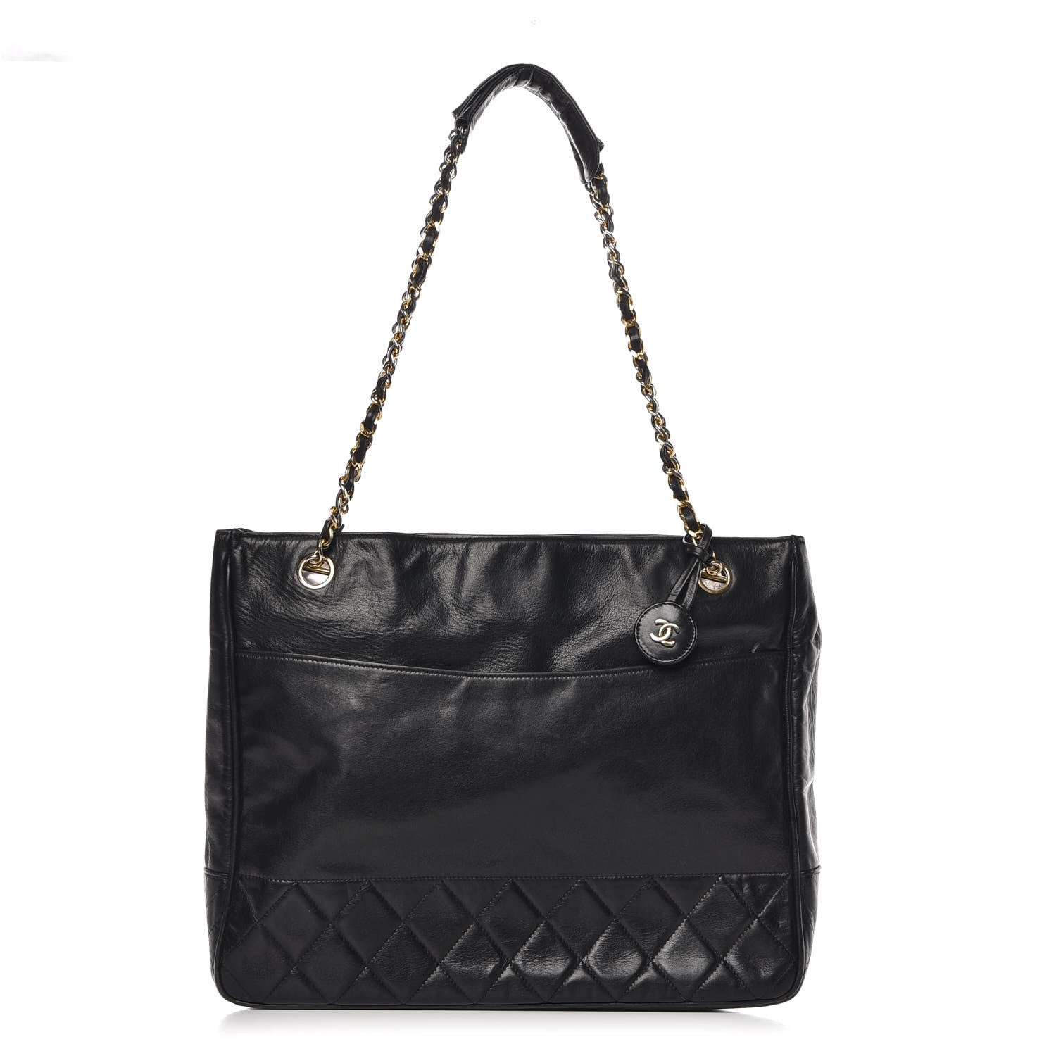 Chanel Lambskin Shopping Tote Black 1 of 11