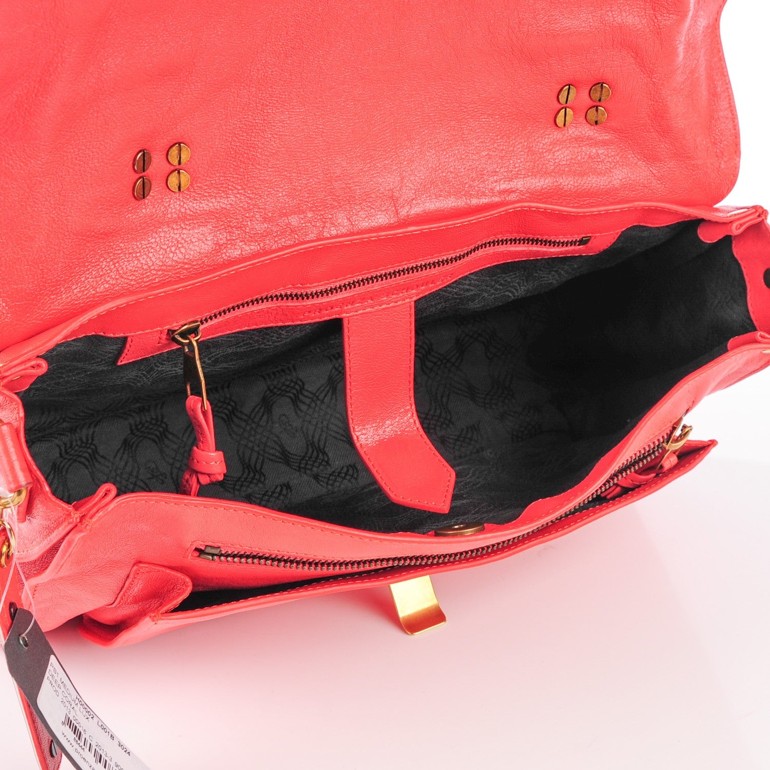 Proenza Schouler Lambskin Medium PS1 Satchel Deep Coral 10 of 14
