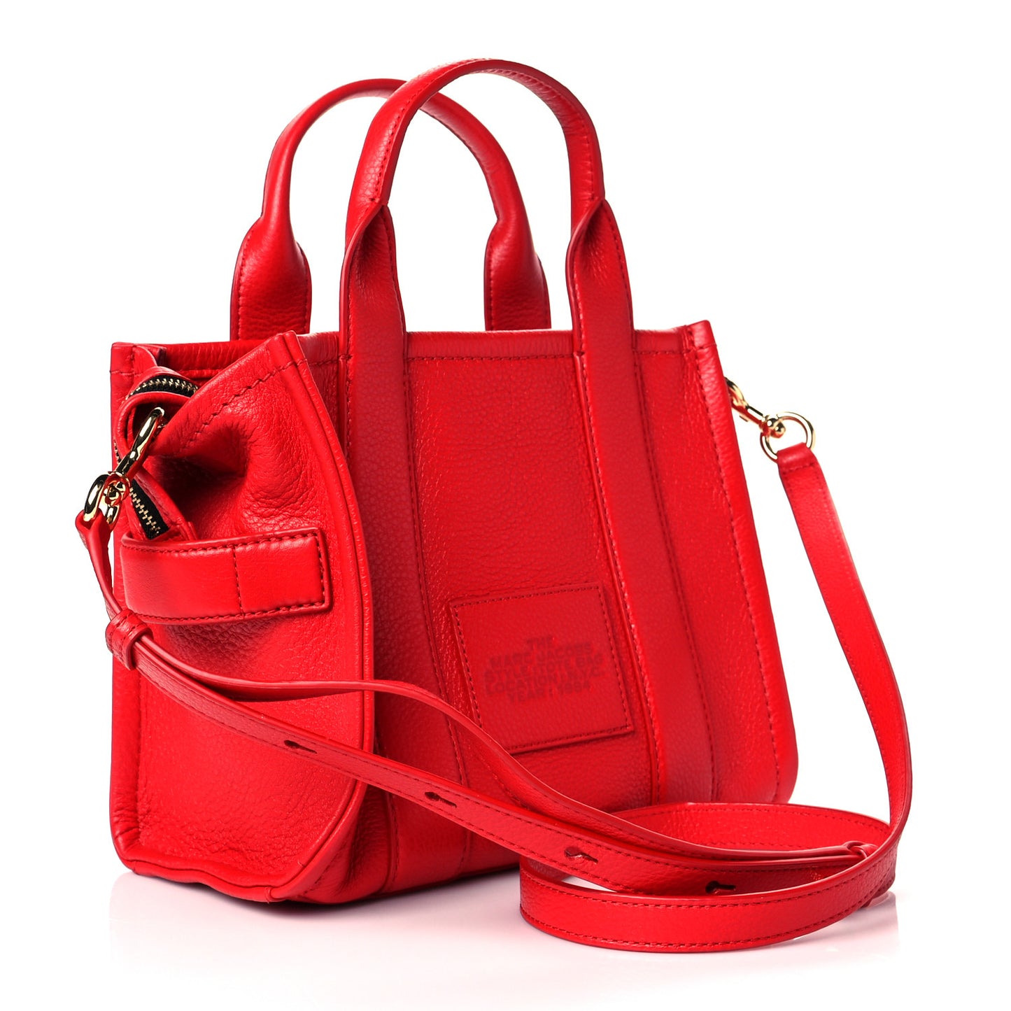 Grained Calfskin Small The Tote Bag True Red