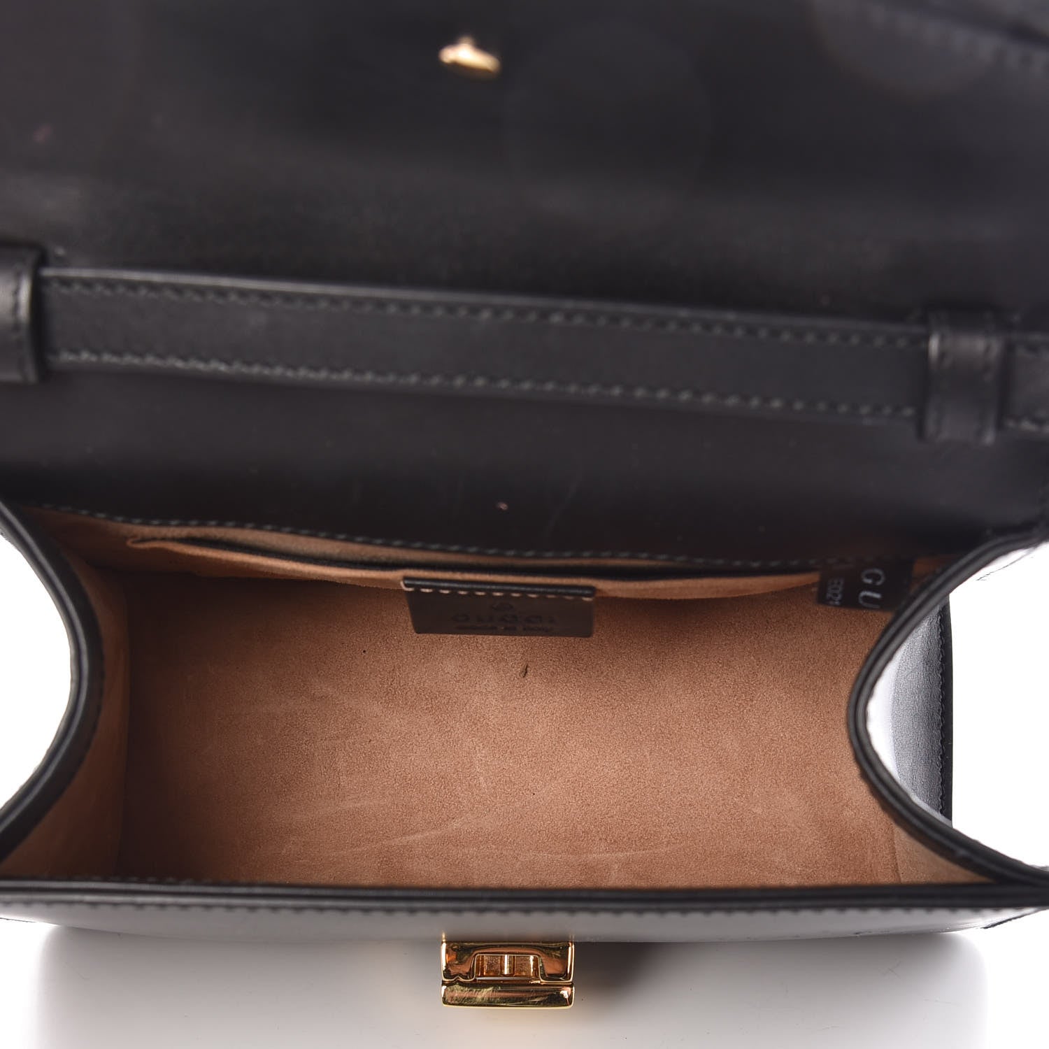 Gucci Calfskin Mini Sylvie Top Handle Bag Black 8 of 16